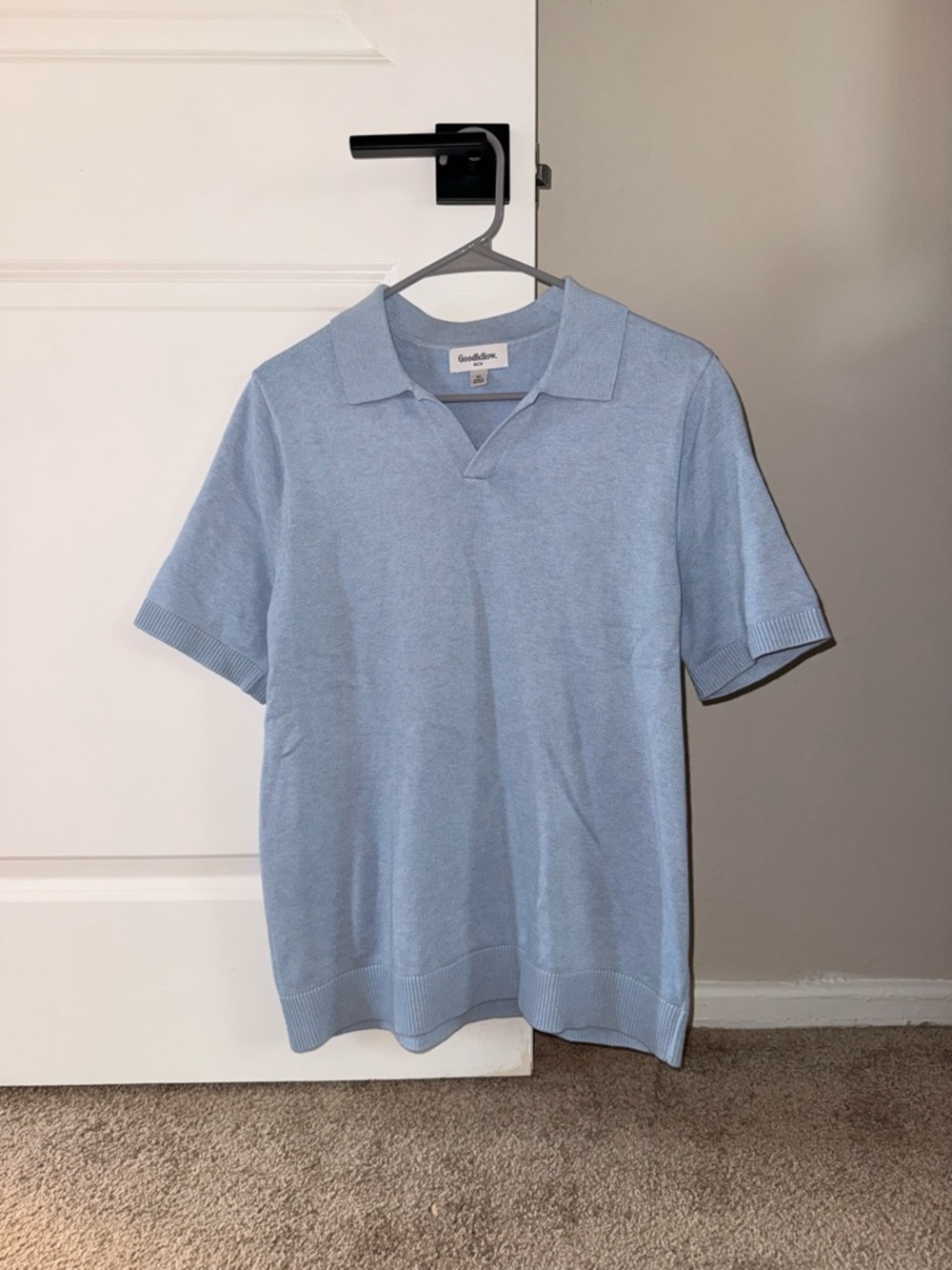 Goodfellow & Co Light Blue Short-Sleeve Polo Shirt